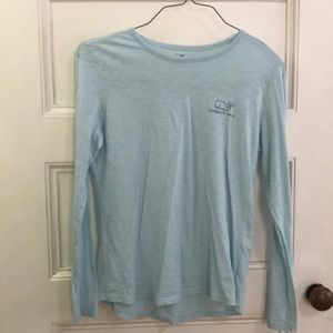 Light Blue vineyard vines long sleeve t